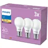Philips Pachet 3 becuri LED A60, E27, 5.5W (40W), 470 lm, lumina alba calda (2700K)