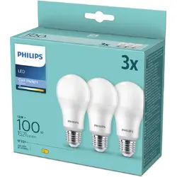 Philips Set 3 becuri LED, E27, 13W (100W), 806 lm, lumina rece