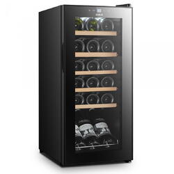 Samus Racitor pentru vinuri SRV55LMC, 50 L, 18 sticle, Panou control tactil, 5 rafturi din lemn
