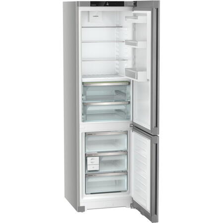 Combina frigorifica CBNsfd 5723, 60 cm, 360 L, NoFrost, DrySafe, Fresh Air, BioFresh, SmartDeviceBox, Clasa D, Inox