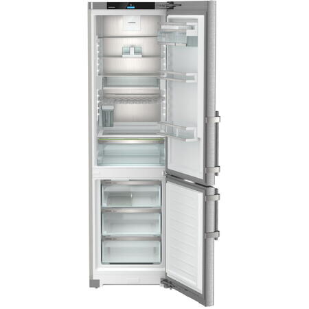 Combina frigorifica CNsdd 5763, NoFrost, EasyFresh, 60 cm, 373 L, IceMaker, SuperSilent, Clasa D, Inox