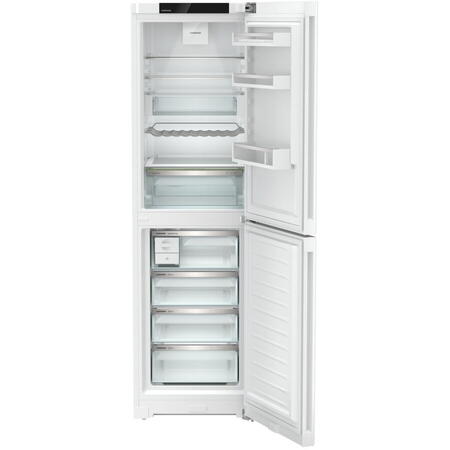 Combina frigorifica CNd 5734, NoFrost, EasyFresh, 60 cm, 359 L, EasyTwist-Ice, SuperSilent, Clasa D, Alb