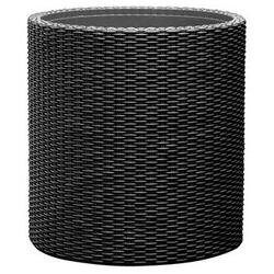 Keter Ghiveci cilindric imitatie ratan Cylinder S, 7 L, gri