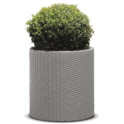 Keter Ghiveci cilindric imitatie ratan Cylinder M, gri