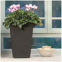 Keter Ghiveci imitatie ratan fara farfurie Rattan S, 23.6 L, maro