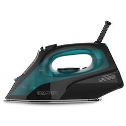 Black+Decker Fier de calcat BXIR2403E, 2400 W, Abur 45 g/min, talpa din ceramica, Negru