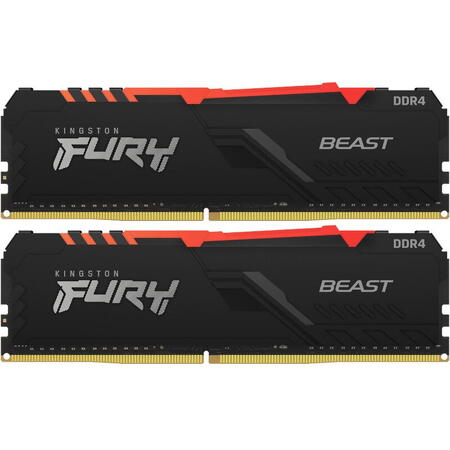 Memorie HyperX FURY Beast, DDR4, 64GB (Kit 2x32GB), 3600MHz, CL15