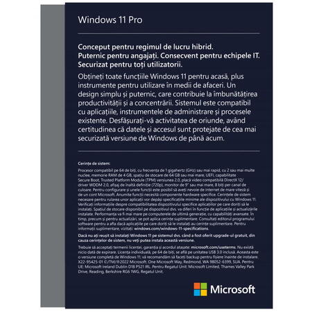 Licenta retail Windows 11 Pro 32-bit/64-bit English USB