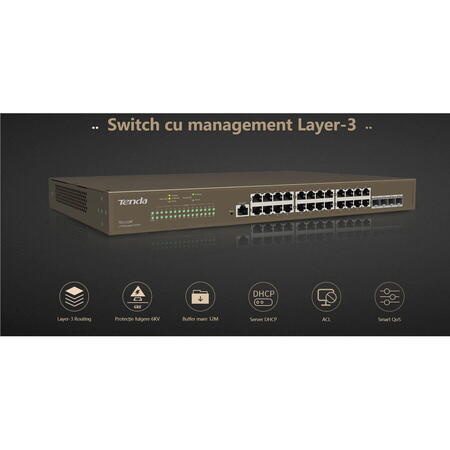 Switch TEG5328F 24 Port L3 Managed 10/100/1000 Mbps