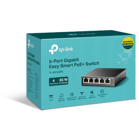 Switch TL-SG105PE, 5 porturi, PoE+