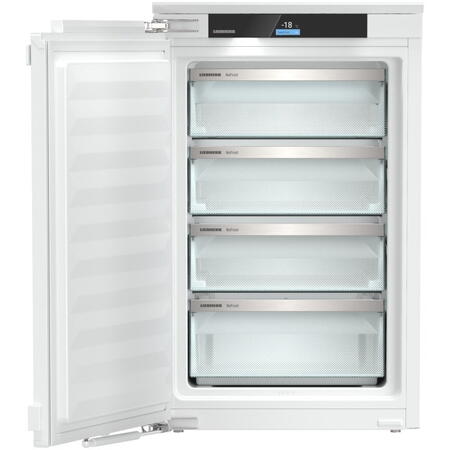 Congelator incorporabil Liebherr IFNd 3954, 87 L, No Frost, Display TFT 2,4” color Touch & Swipe, SuperFrost, Alarma usa, 4 sertare, H 87.2 cm, Alb