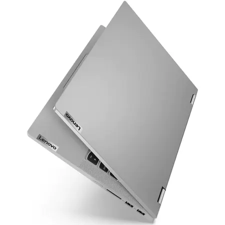 Laptop 2 in 1 Lenovo IdeaPad Flex 5 14ITL05 cu procesor Intel Core i7-1165G7, 14", Full HD, 8GB, 512GB SSD, Intel Iris Xe Graphics, Windows 11 Home, Platinum Grey