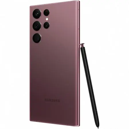 Telefon mobil Samsung Galaxy S22 Ultra, Dual SIM, 128GB, 8GB RAM, 5G, Burgundy