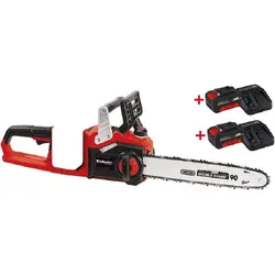 Drujba (fierastrau cu lant) pe acumulator Einhell PXC GE-LC 36/35 Li-Solo, 2x18 V, 35 cm lungime lama, 15 m/s viteza lant + Starter kit Einhell PXC 2 acumulatori 18 V, 4.0 Ah, incarcator