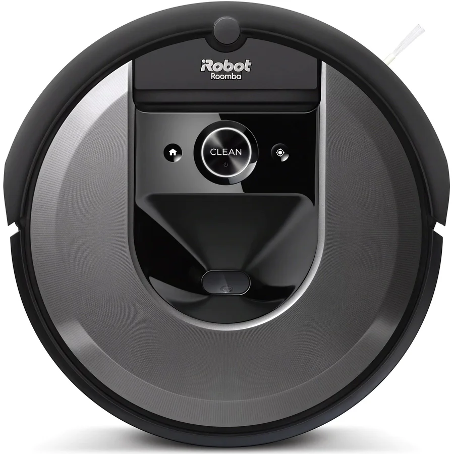 Robot aspirator iRobot Roomba i7 (i7150), Li-ion, Consum 26Wh, Putere 10x, 10 harti, Bariere virtuale, Golire automata gunoi, WiFi, Alexa&Google, 3-Stage Cleaning System, Senzori scari , Sistem aspirare mecanic+vacuum cu 2 perii, Gri