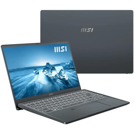 Laptop MSI 14'' Prestige 14Evo A12M, FHD, Procesor Intel® Core™ i5-1240P (12M Cache, up to 4.40 GHz), 16GB DDR4, 512GB SSD, Intel Iris Xe, Win 11 Home, Carbon Grey