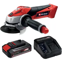 Pachet Polizor unghiular Einhell PXC TE-AG 18 Li - Solo, disc 115 mm, 8500 RPM, 28 mm adancime taiere + Starter Kit Einhell PXC acumulator 18 V, 2.5 A, incarcator