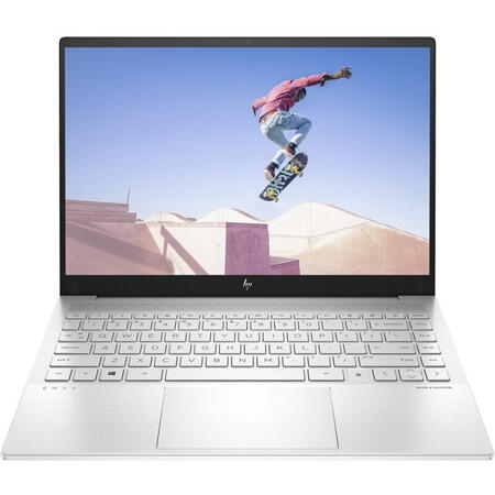 Laptop ultraportabil HP ENVY 14-eb1001nq cu procesor Intel® Core™ i7-11390H, 14", 2.2K, 16GB, 512GB SSD, NVIDIA® GeForce RTX™ 3050 4GB, Windows 11 Home, Natural Silver