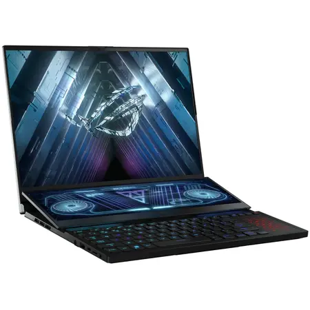Laptop Gaming ASUS ROG Zephyrus Duo 16 GX650RS cu procesor AMD Ryzen™ 9 6900HX, 16", QHD+,  165Hz, 32GB, 1TB SSD, NVIDIA® GeForce RTX™ 3080, NVIDIA® GeForce RTX™ 3080, Windows 11 Home, Black