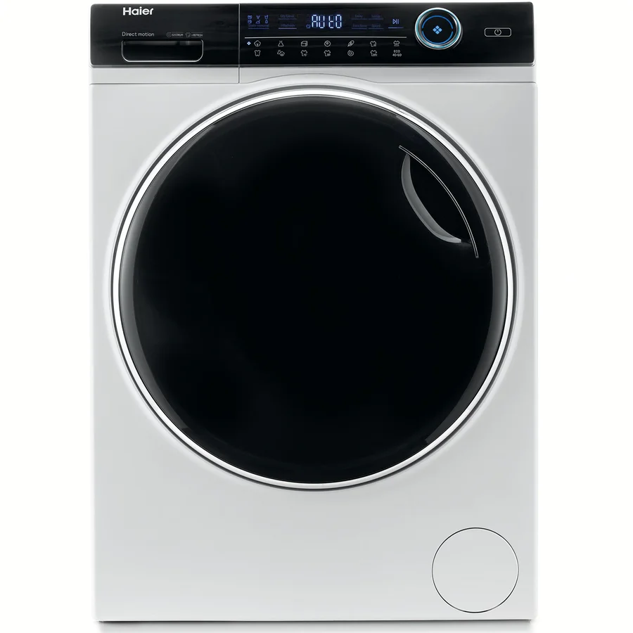 Masina de spalat cu uscator Haier HWD100-B14979-S, Motor Direct Motion, 10+6 kg, clasa A (spalare), 1400 rpm, iRefresh, ABT, Drum light, Dual Spray, Pillow Drum, display Led cu Touch control, Smart Detecting, alba - usa neagra