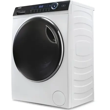 Masina de spalat cu uscator Haier HWD100-B14979-S, Motor Direct Motion, 10+6 kg, clasa A (spalare), 1400 rpm, iRefresh, ABT,  Drum light, Dual Spray, Pillow Drum, display Led cu Touch control, Smart Detecting, alba - usa neagra