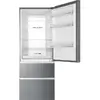 Combina frigorifica Haier A3FE743CPJ, 3 usi, 190H*70W*68D, 450 lt, clasa E, Tower LED (Back LED),MyZonePlus, Day Light, culoare Platinum inox