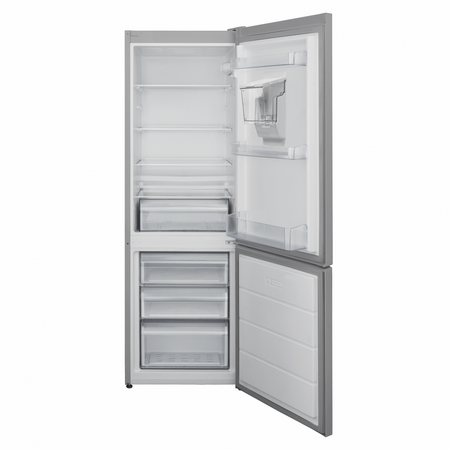 Combina frigorifica Heinner HC-V270SWDE++, 268 l, Clasa E, Iluminare LED, Dozator de apa, H 170 cm, Argintiu