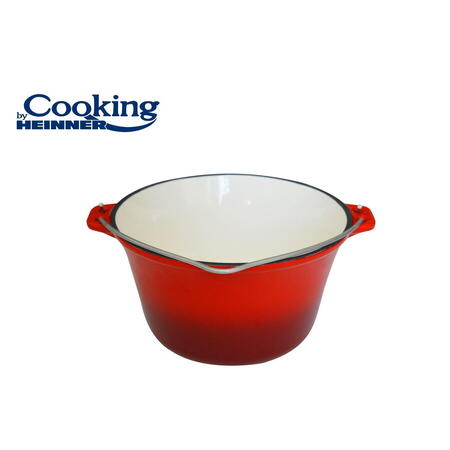 Ceaun din fonta, emailat , 22 X 13 CM , 3L, COOKING BY HEINNER