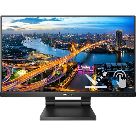 Monitor LED IPS Philips 21.5", Full HD, DisplayPort, Touchscreen, Vesa, Negru