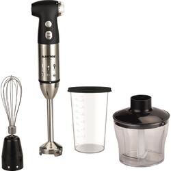 Multiblender Albatros MB701B, 700, 1 viteză+funcţie Turbo, Tocător 0.7 l, Pahar 0.5 l, Tel, Ax inox, Negru/Inox