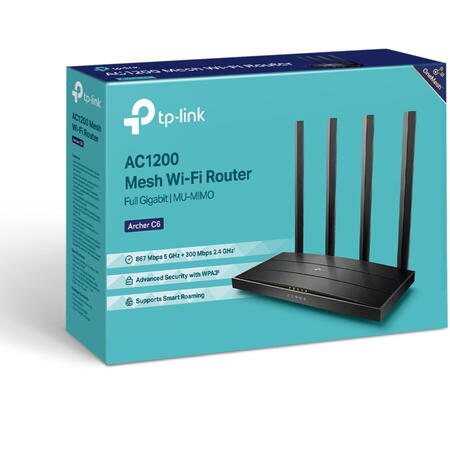 Router wireless AC1200 MU-MIMO Gigabit Router, Archer C6