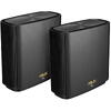 ASUS Tri band large home Mesh ZENwifi system, XT8 2 pack; Black