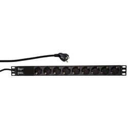 POWER DISTRIBUTION UNIT (PDU) LOGILINK  1U pentru rack 19", 9 prize Schuko, intrare Schuko, maxim 16A, cablu 2m
