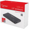 Gembird Rack extern pt HDD/SSD, 2.5 inch, S-ATA, interfata PC USB 3.0, aluminiu, negru