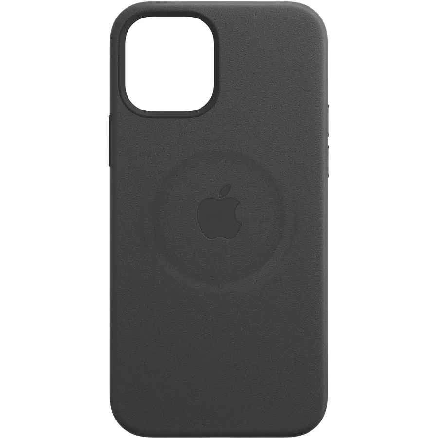Husa de protectie Apple Leather Case MagSafe pentru iPhone 12 Pro Max, Black