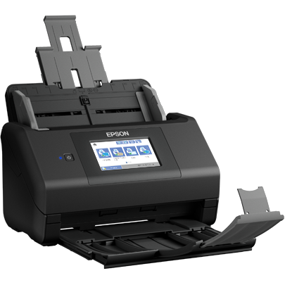 Scanner Epson WorkForce ES-580W, Format A4, Retea, Wi-Fi, negru