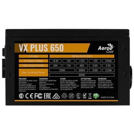Sursa VX-650 PLUS 650W, Silent 120mm fan with Smart control