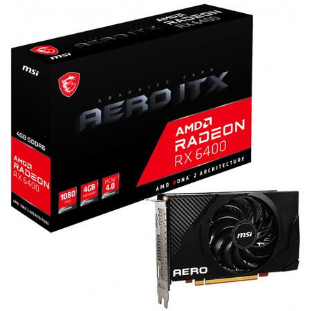 Placa video Radeon RX 6400 Aero ITX 4GB GDDR6 64 bit