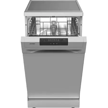 Masina de spalat vase Gorenje GS52040S, 9 seturi, 5 programe, 45 cm, Clasa E, argintiu