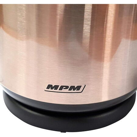 Fierbator MPM MCZ-91M, 2000W, 1.7 litri, rotire 360 grade, pereti dubli, capac automat, indicator nivel, oprire automata, otel inoxidabil