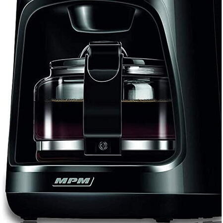Cafetiera MPM MKW-04, 900W, 0.6 litri, rasnita cafea incorporata, 2 trepte de macinare, functie mentinere temperatura, negru