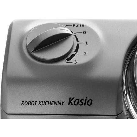 Robot de bucatarie MPM KASIA MRK-12, 800W, 3 trepte de viteza, functie PULSE, taiere, amestecare, feliere, sfaramare, tocare, argintiu
