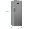 Congelator Beko B5RFNE314XB, 286 l, 8 sertare, Clasa E, No Frost, Compresor Inverter, H 186,5 cm, Argintiu