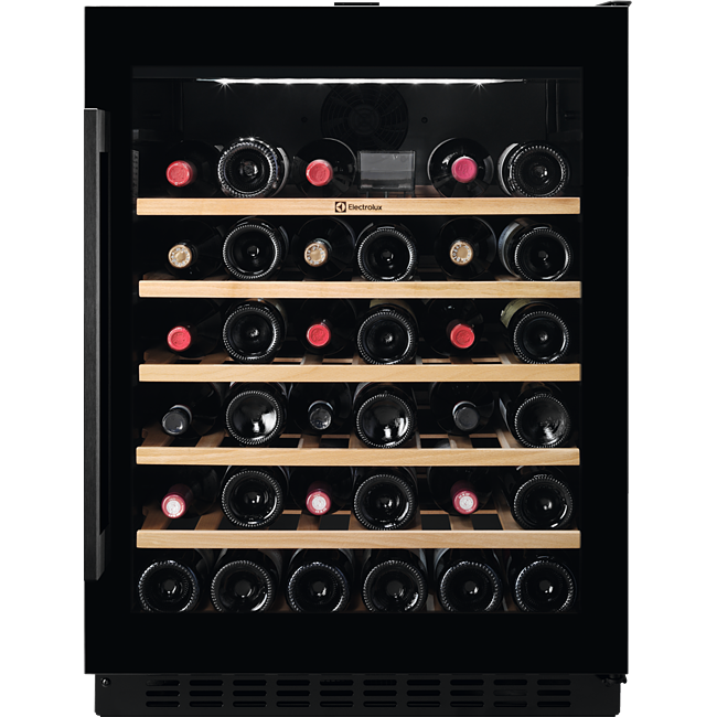 Racitor de vinuri incorporabil Electrolux EWUS052B5B, 52 sticle, H 82 cm, Clasa G, negru