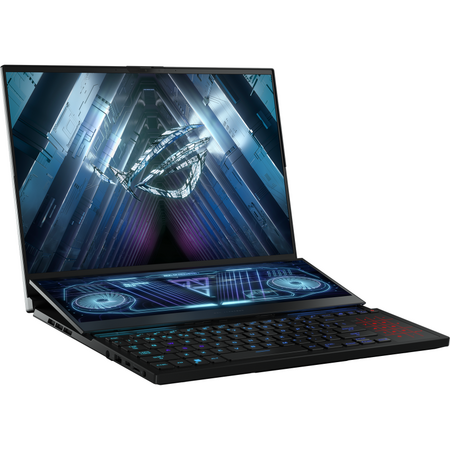Laptop Gaming ASUS ROG Zephyrus Duo 16 cu procesor AMD Ryzen 9 6900HX pana la 4.90 GHz, 16", QHD+, 165Hz, 32GB, 2TB + 2TB, NVIDIA GeForce RTX 3080 8GB GDDR6, Windows 11 Home