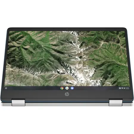 Ultrabook HP 14'' Chromebook x360 14a-ca0000nn, HD Touch, Procesor Intel® Pentium® Silver N5030 (4M Cache, up to 3.10 GHz), 4GB DDR4, 128GB eMMC, GMA UHD 605, Chrome OS, Blue