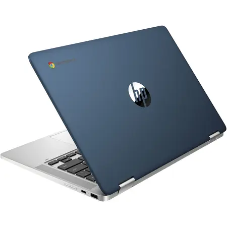 Ultrabook HP 14'' Chromebook x360 14a-ca0000nn, HD Touch, Procesor Intel® Pentium® Silver N5030 (4M Cache, up to 3.10 GHz), 4GB DDR4, 128GB eMMC, GMA UHD 605, Chrome OS, Blue