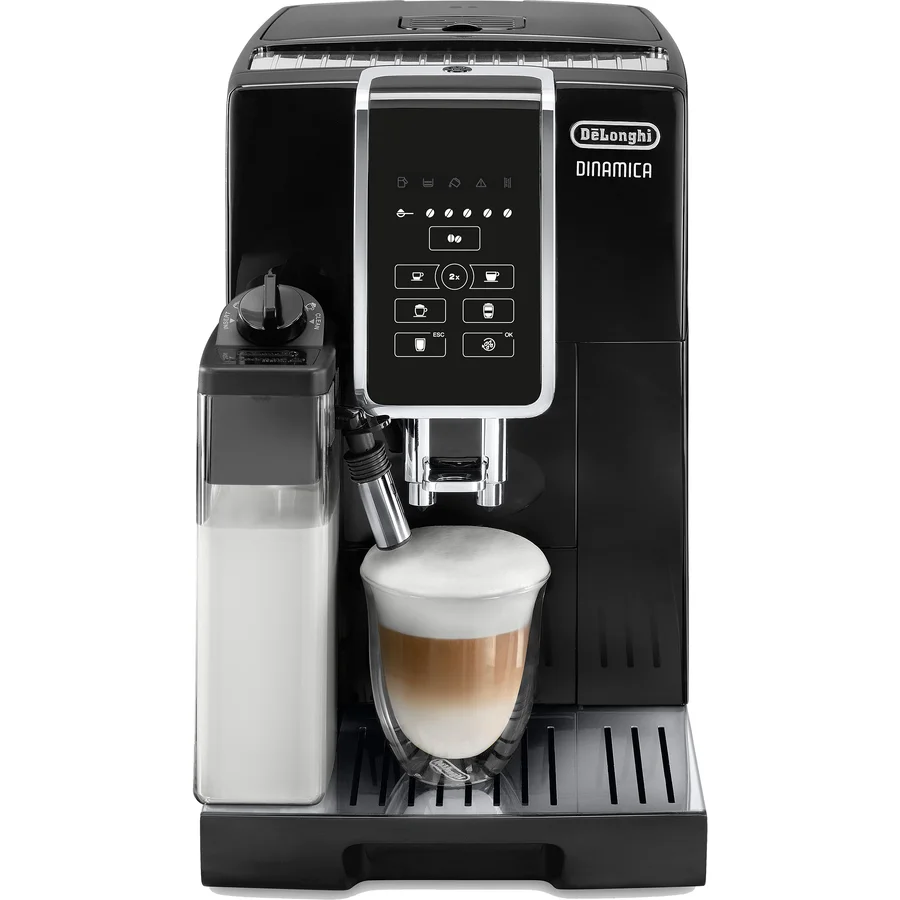 Espressor Automat De’longhi Dinamica Ecam 350.50.b, 1450w, 1.8l, 15 Bari, Carafa Pentru Lapte Cu Sistem Lattecrema, Negru