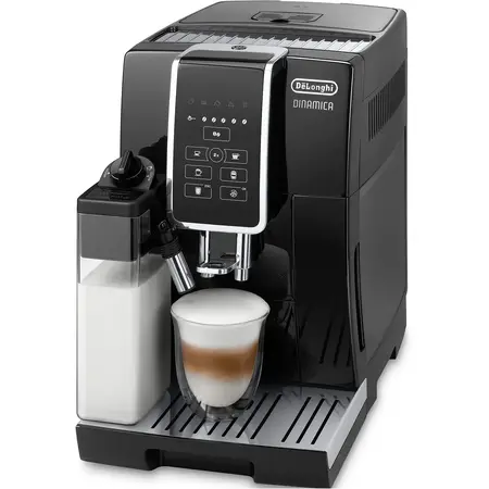Espressor automat DE’LONGHI Dinamica ECAM 350.50.B, 1450W, 1.8l, 15 bari, Carafa pentru lapte cu sistem LatteCrema, Negru