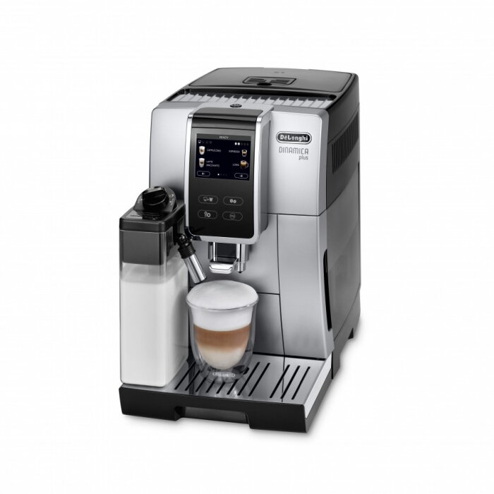 Espressor automat DE’LONGHI Dinamica ECAM 370.70.B, Carafa pentru lapte cu sistem LatteCrema, Rasnita metalica cu 13 setari, 1.8 l, 1450 W, 19 bari, Negru
